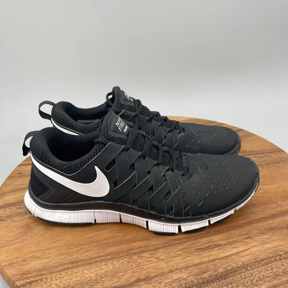 Nike Free Trainer 5.0 Shoes Mens Size 9.5 Black Running Comfort Walking Sneakers